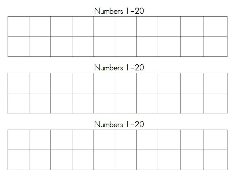 Printable Number Chart 1-20 | Activity Shelter