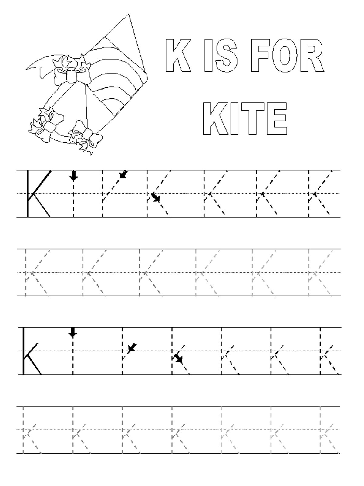 Pre K Traceable Letters