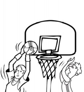 free basketball color pages  activity shelter