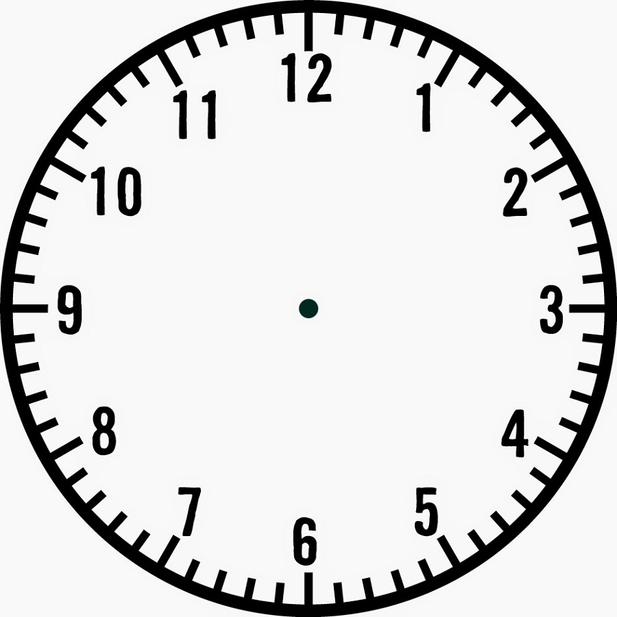 Blank Clock Face Template Free