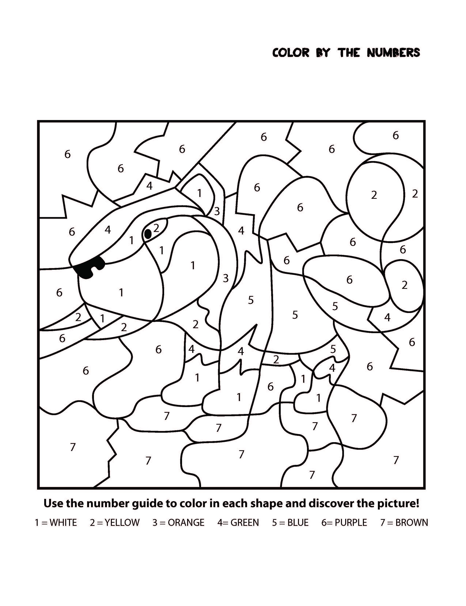 Colouring By Numbers Worksheets