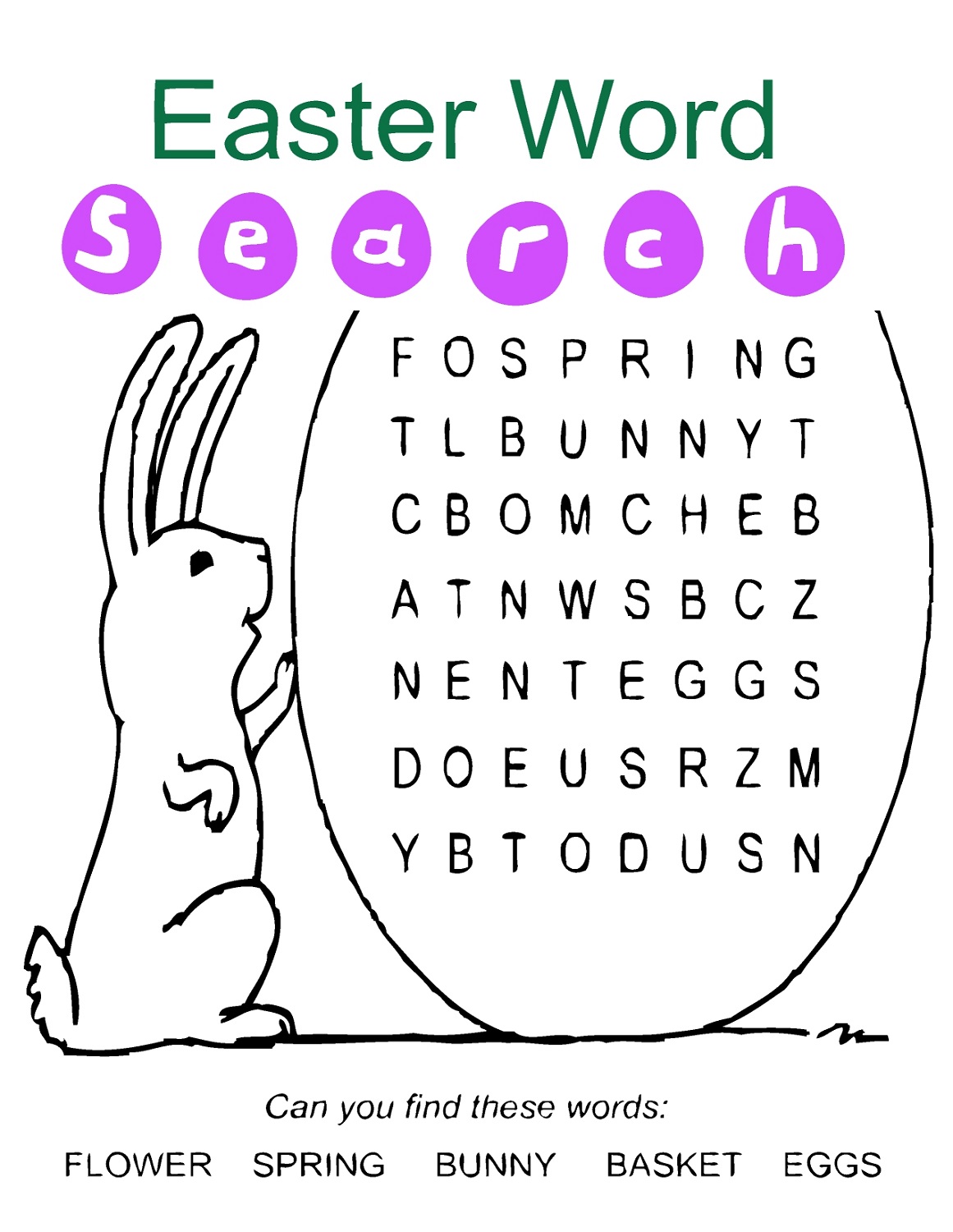 Printable Easter Word Find