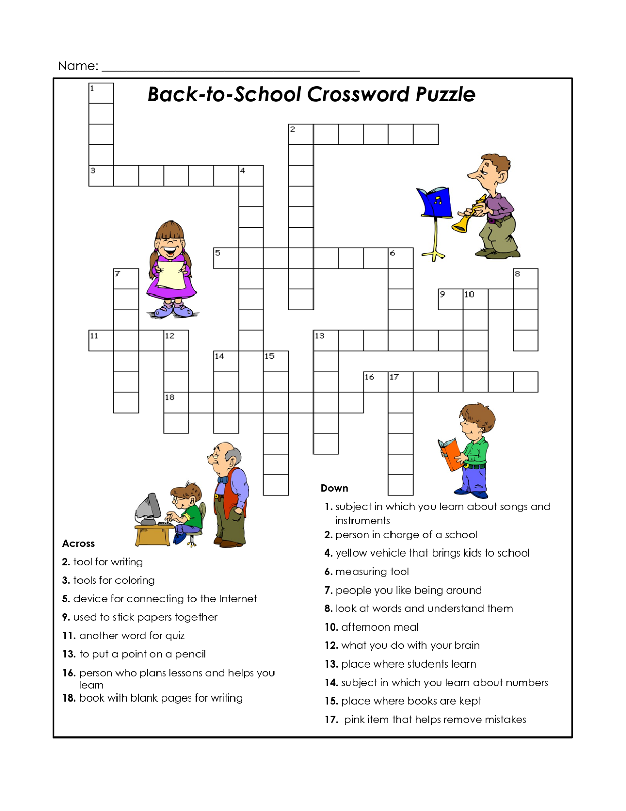 Printable Crossword Puzzles For Teenagers