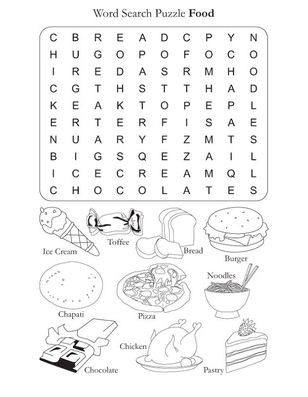 Printable Food Word Search Printable Word Searches