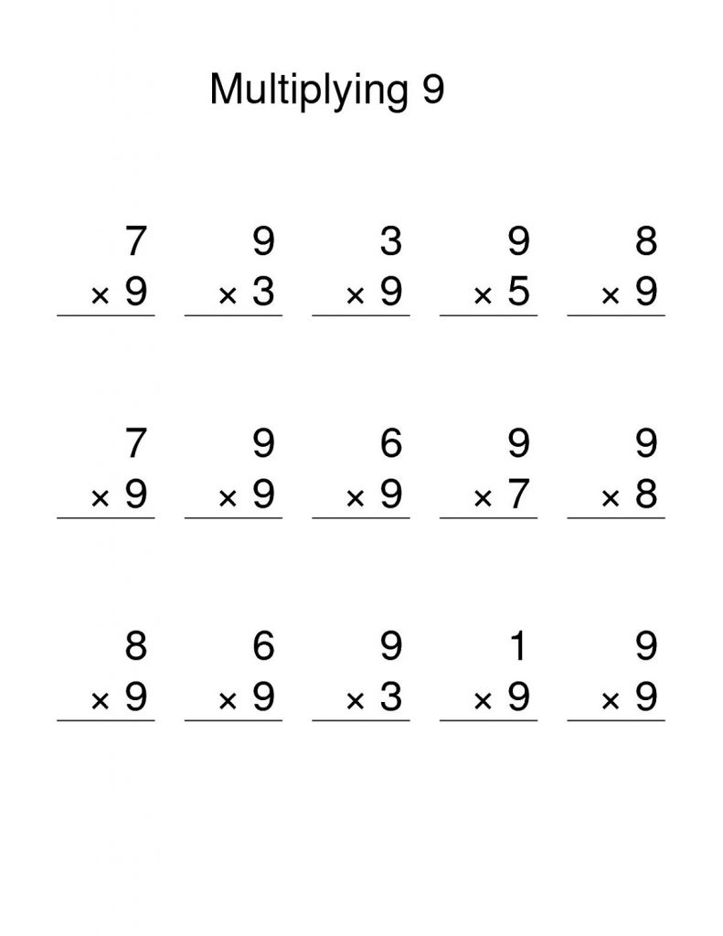 3rd Grade Math Worksheet Printable Multiply By 3