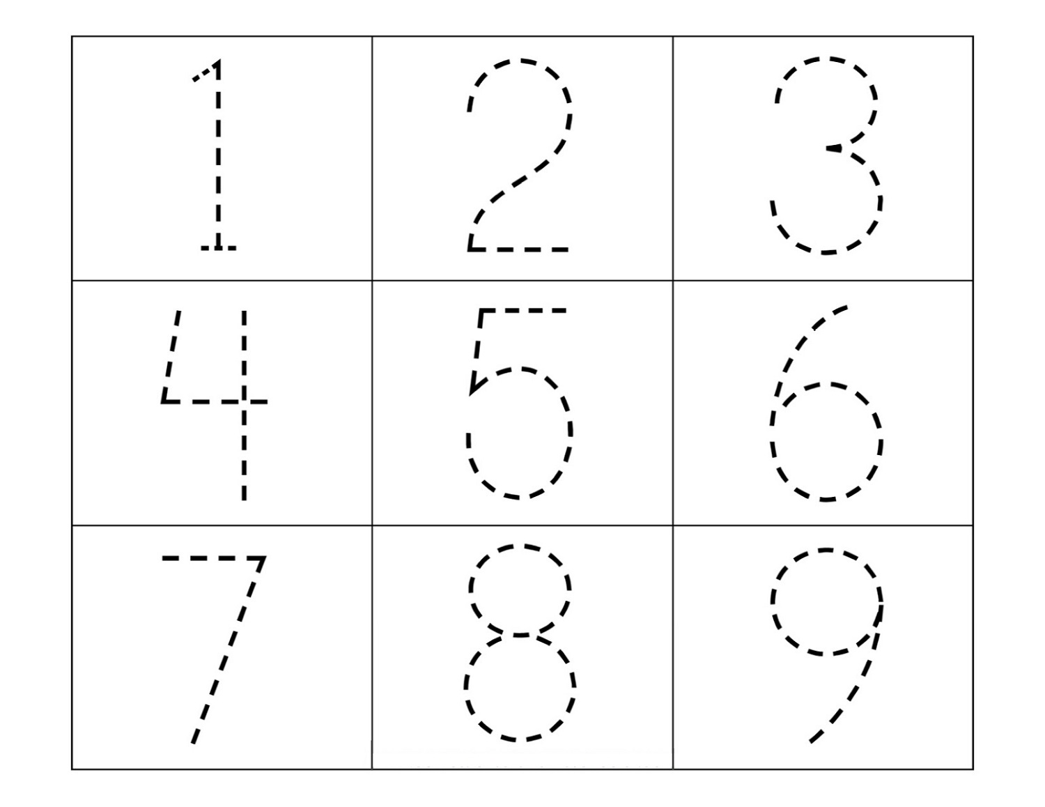 Trace Numbers Worksheets Activity Shelter