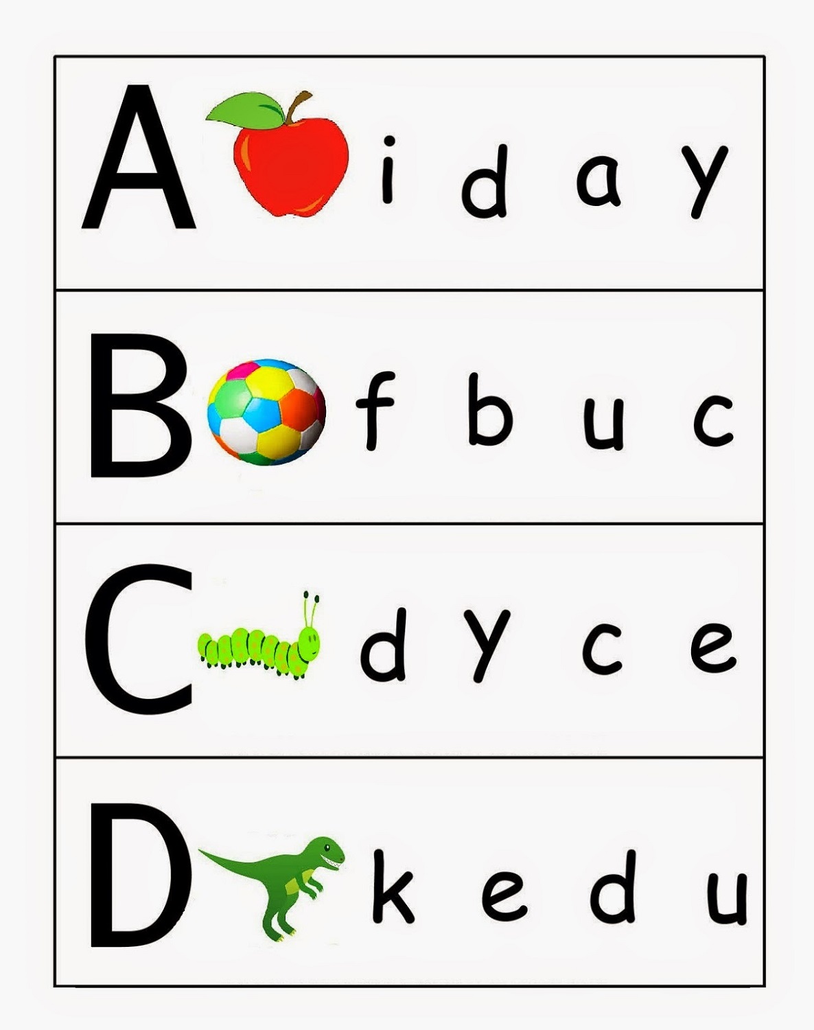 Worksheet On Upper And Lower Case Letters