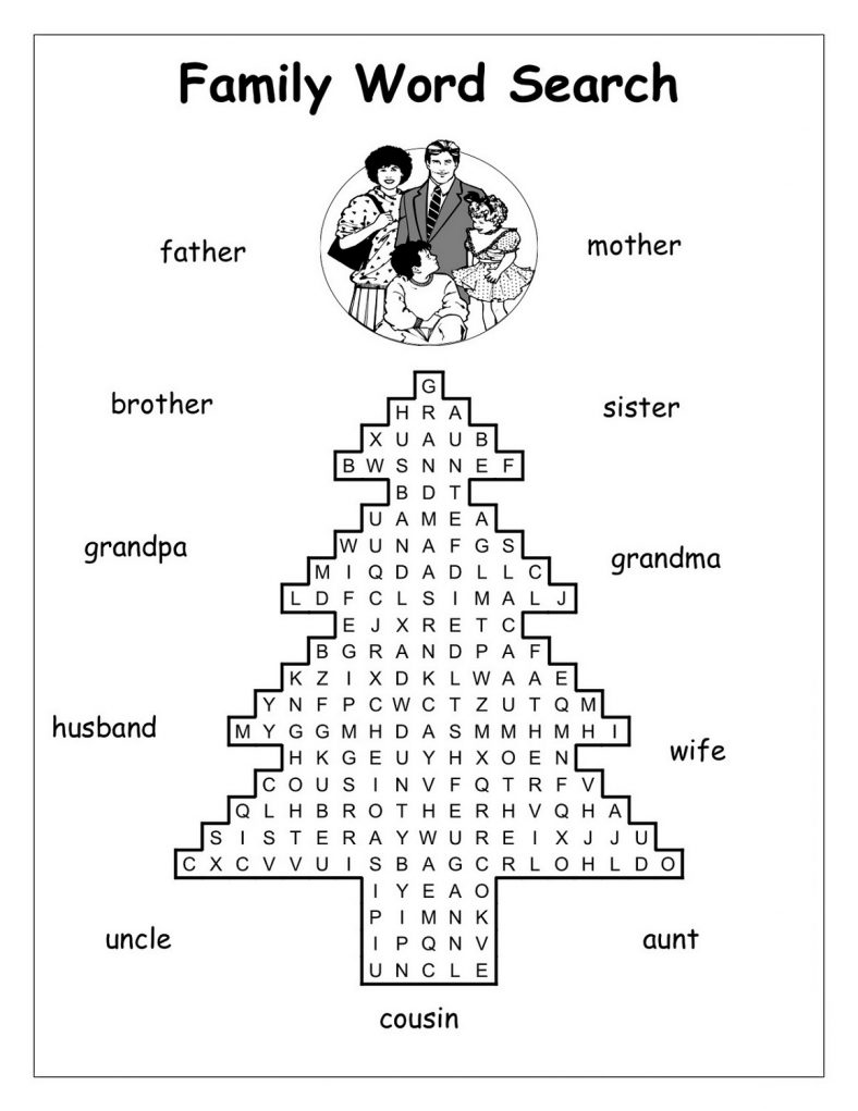 Family Word Search Printable | Activity Shelter