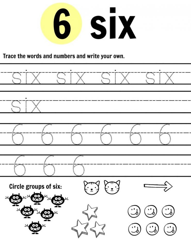 Free Preschool Worksheet On Number Words Six To Ten