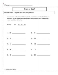 Easy Odd and Even Worksheets for Kids | Activity Shelter