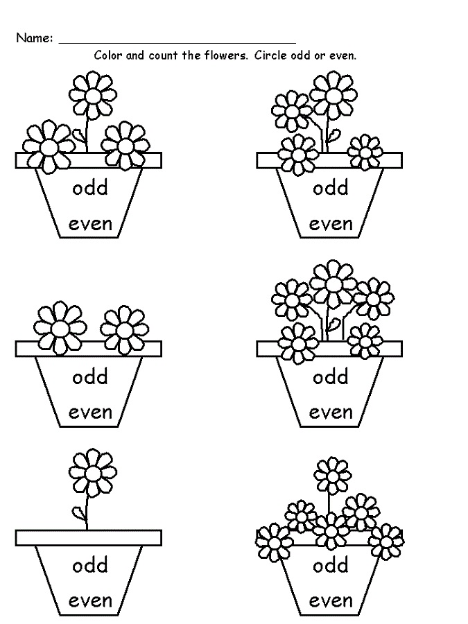 Printable Worksheets Odd And Even Numbers For Kids