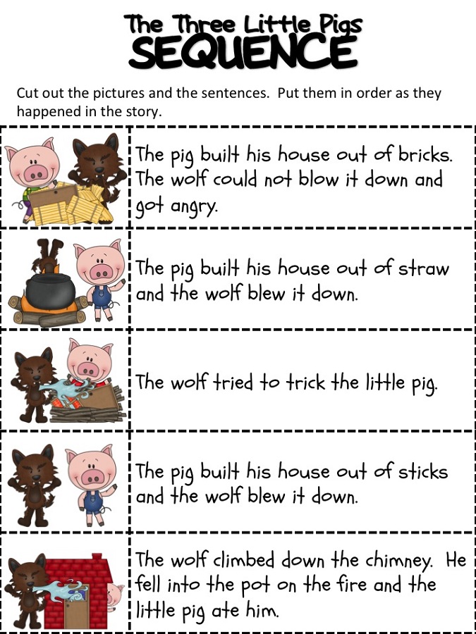 The Three Little Pigs Worksheets | Activity Shelter