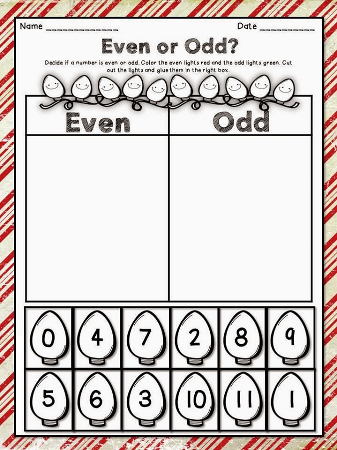 Free Printable Even And Odd Worksheets