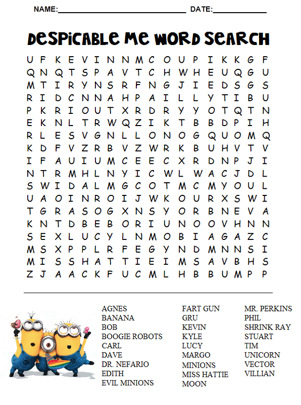 Children Word Search Puzzles