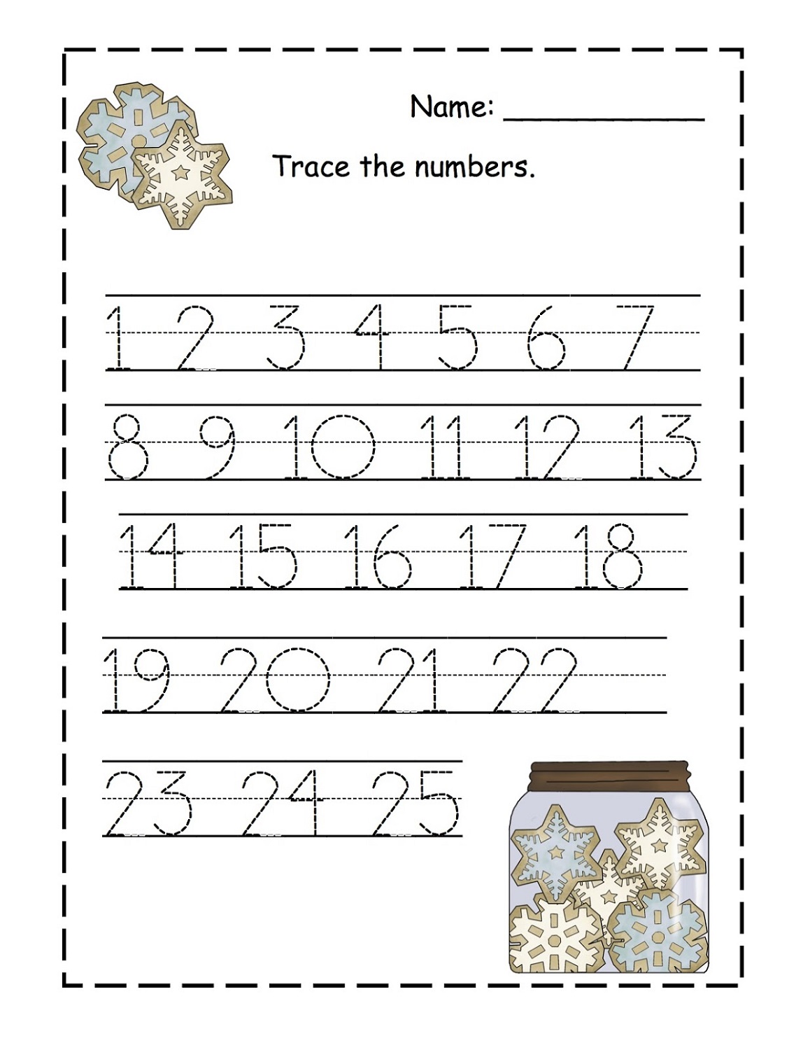 Trace The Numbers Worksheets Activity Shelter