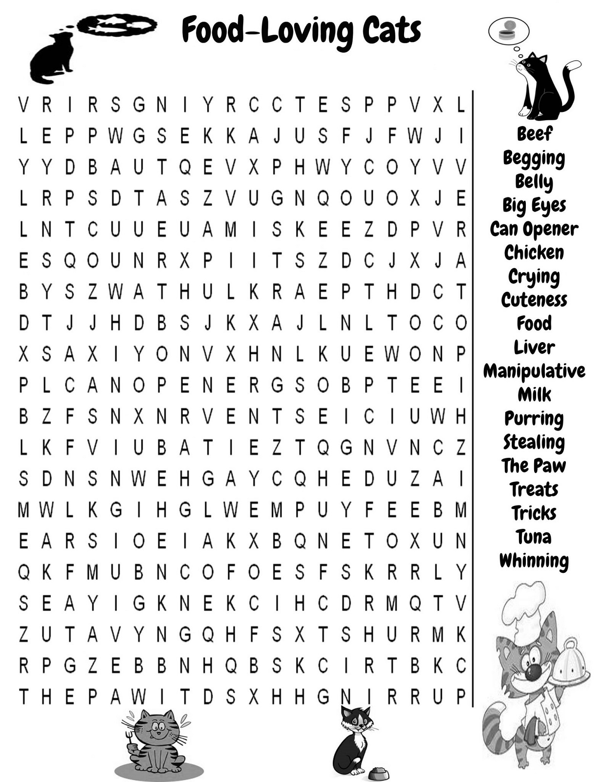 cat word search to print activity shelter