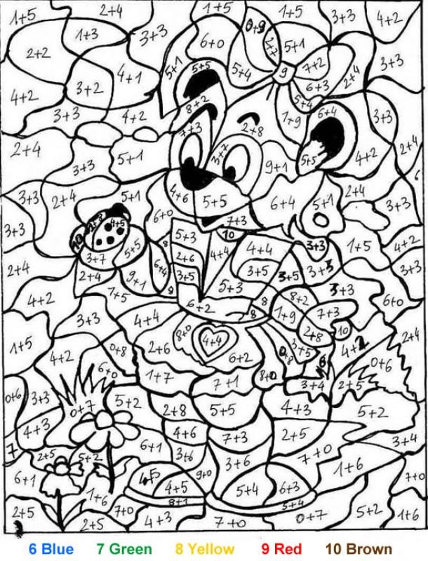 difficult color by number coloring pages