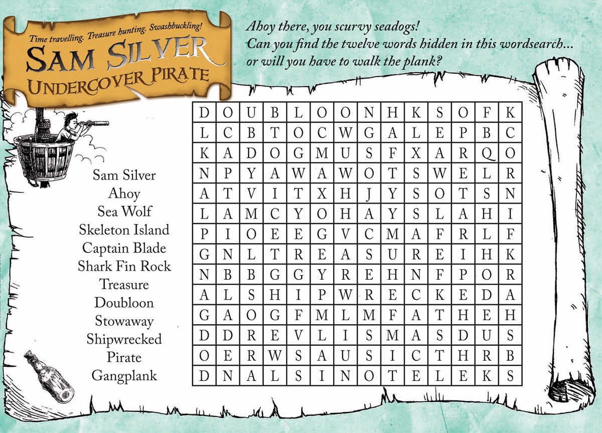 Pirate Word Search To Print Activity Shelter