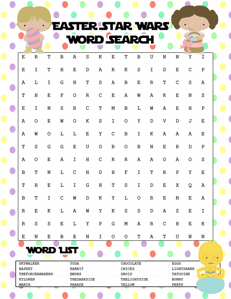 Star Wars Word Search Puzzle 2017 Activity Shelter