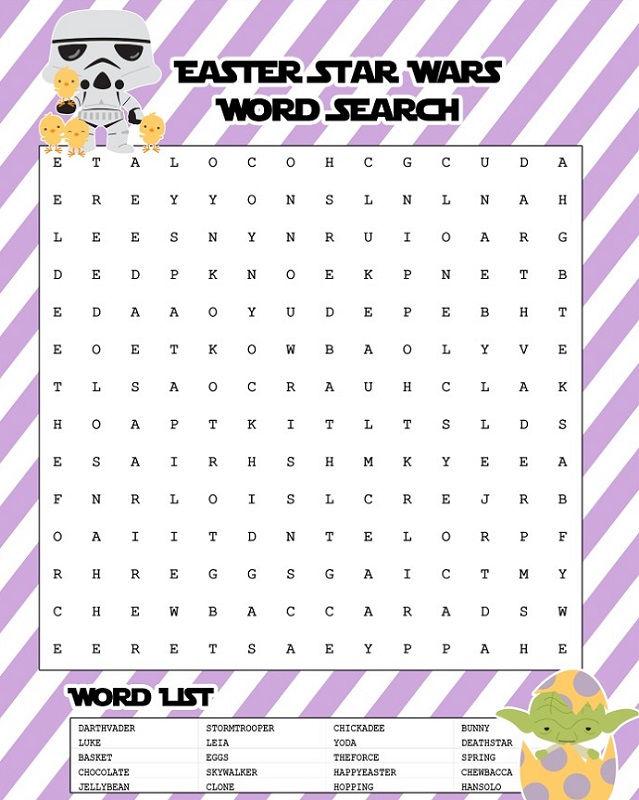 Star Wars Word Search Puzzle 2017 Activity Shelter