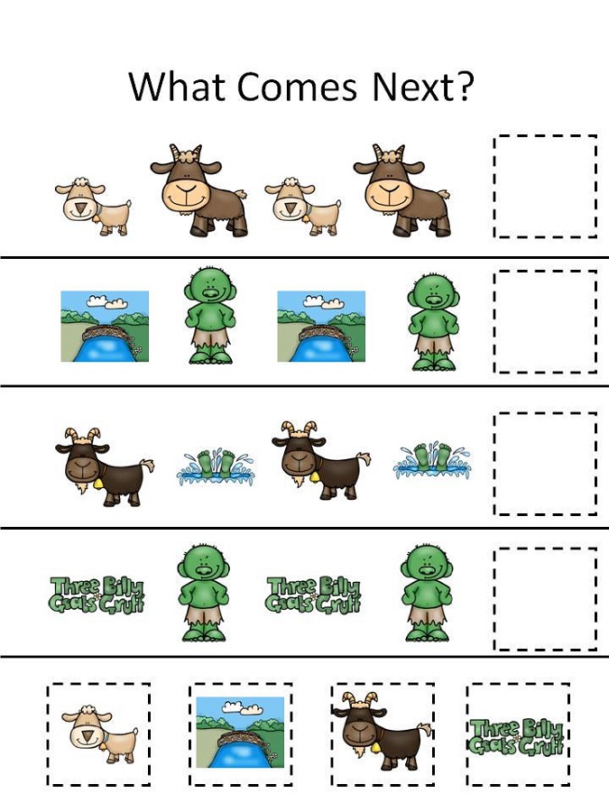 The Three Billy Goats Gruff Printable Story