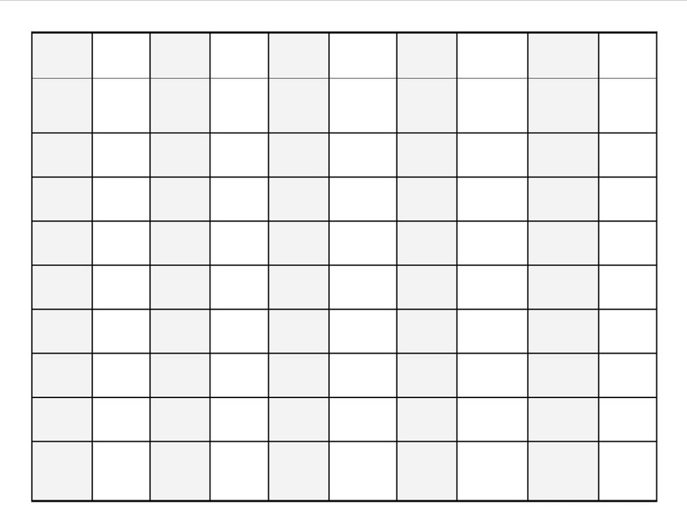 Printable Blank Number Charts 1100 Activity Shelter