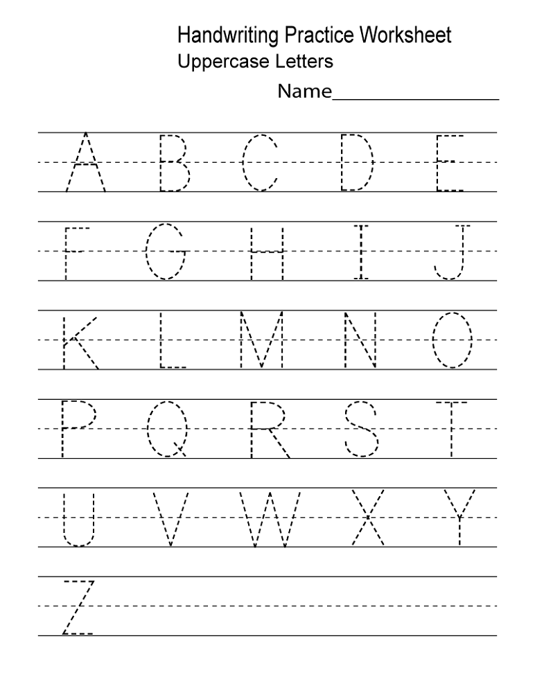 Alphabet Practice Worksheets For Kindergarten