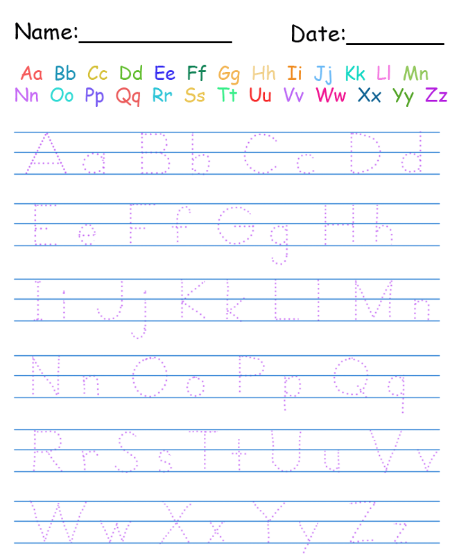 Free Printable Kindergarten Alphabet Worksheets - Printable World Holiday