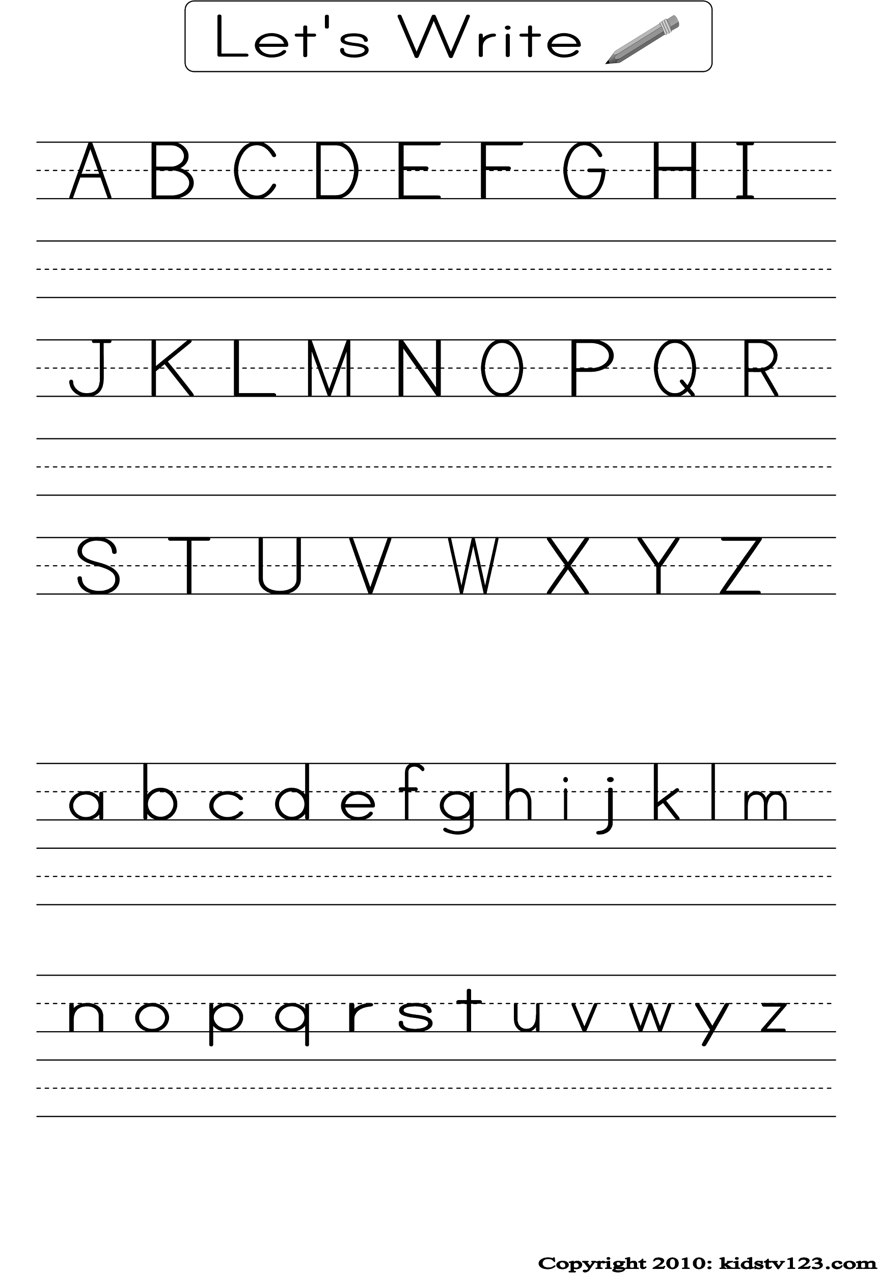 Printable Writing Letters