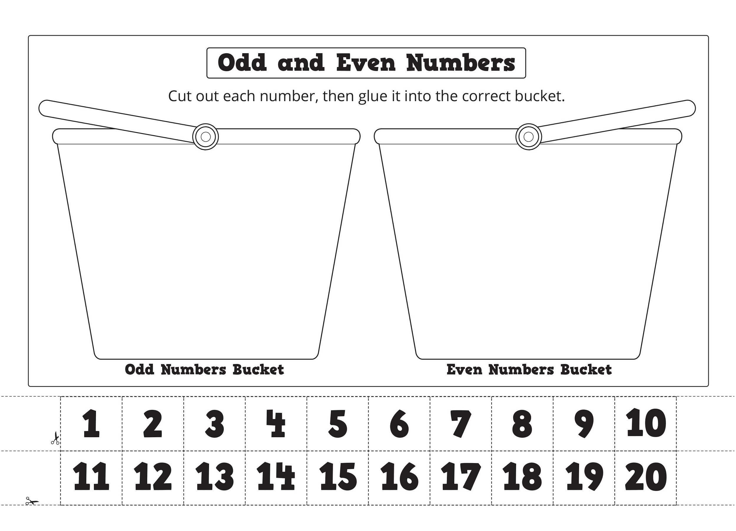 Worksheets For Even And Odd Numbers