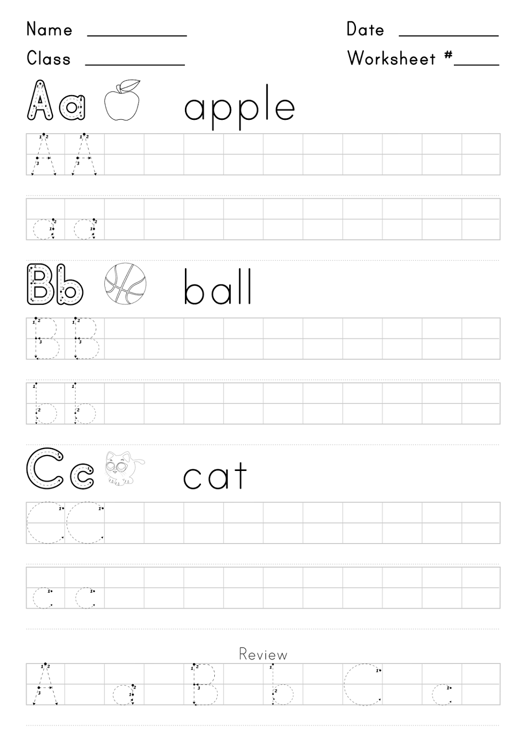 Free Handwriting Worksheets for Kids | Activity Shelter