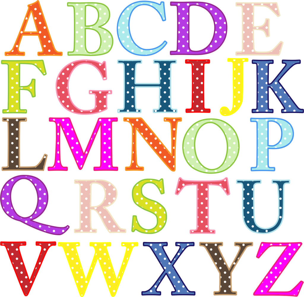 Printable Alphabet Colorful Letters Vision Board