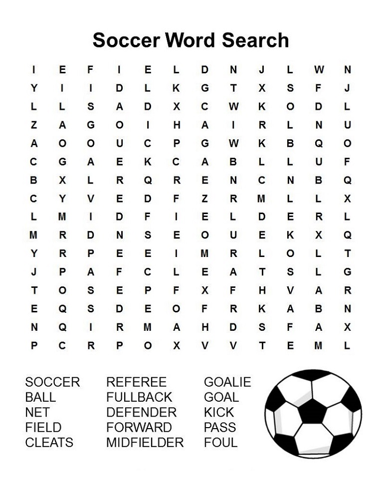 Word Search Football To Print Activity Shelter