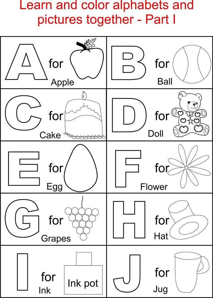 kindergarten worksheets alphabet