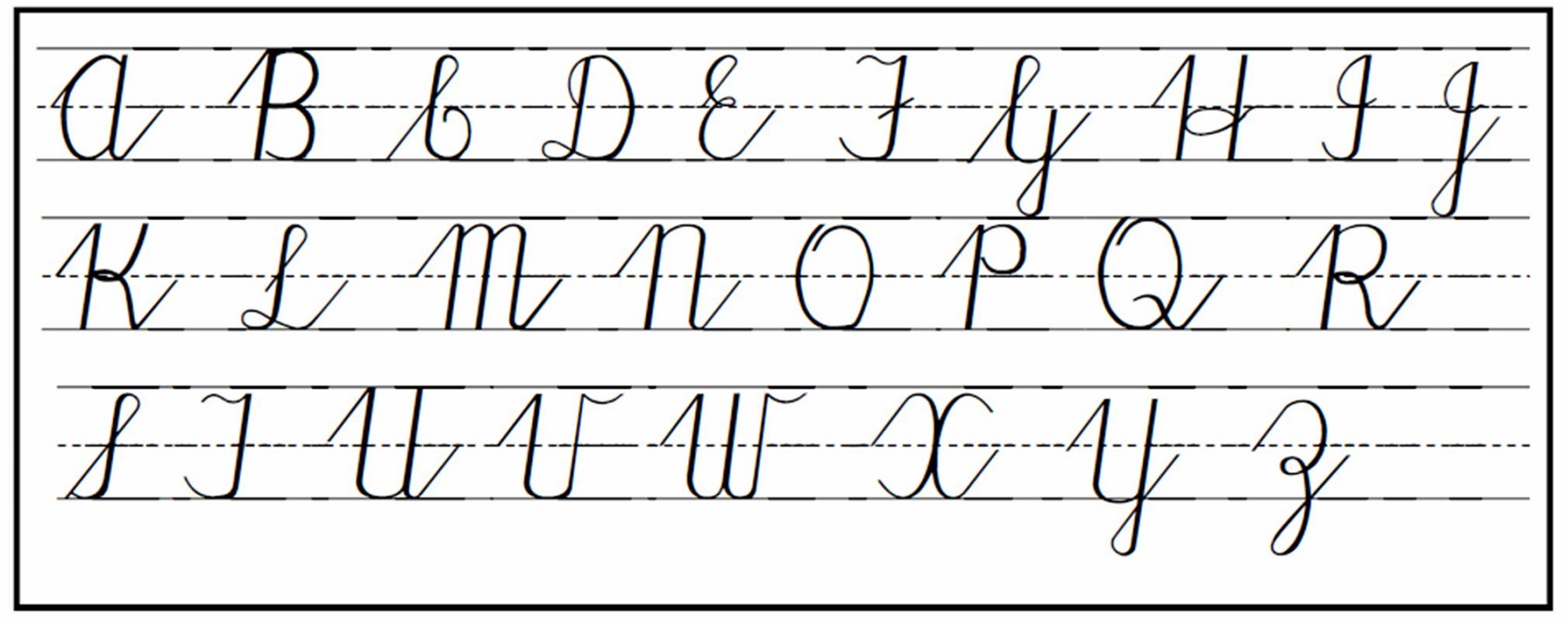 List Of Capital Letters In Cursive