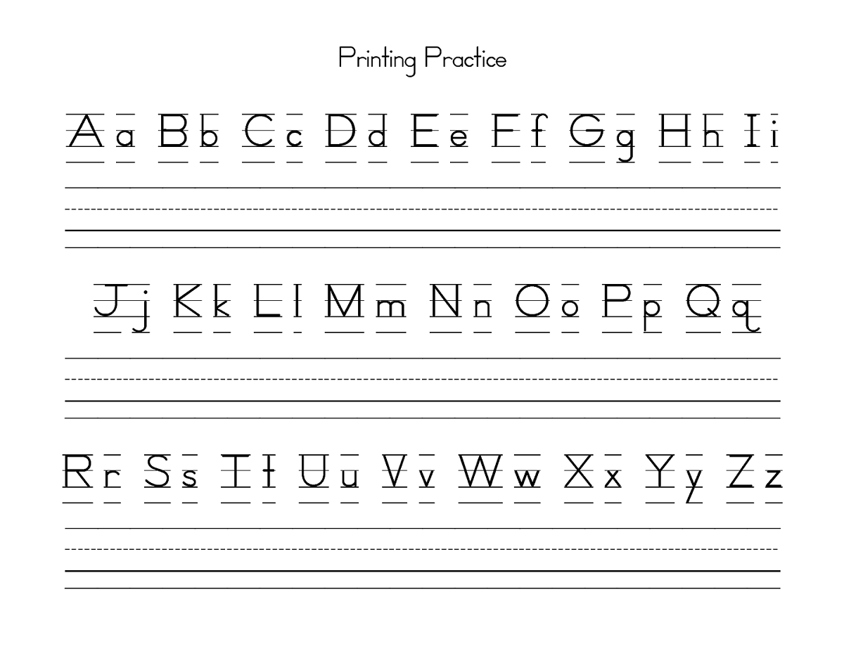 Printable Alphabet Capital And Lowercase