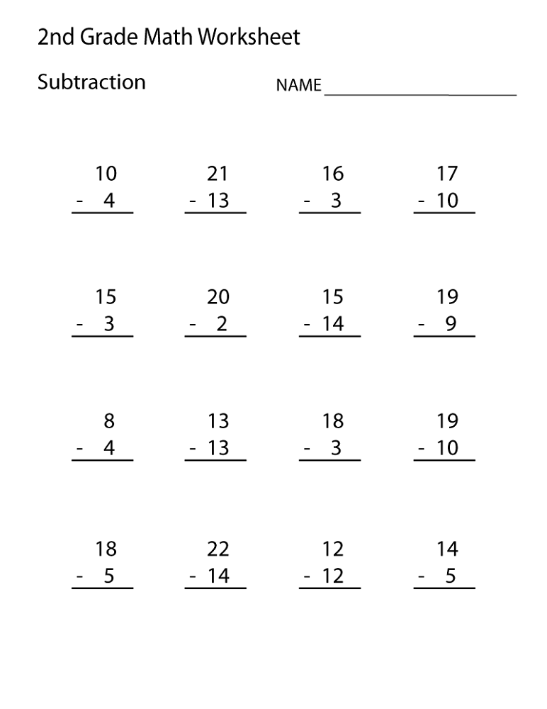 Free Math Worksheets For 2nd Grade Printable