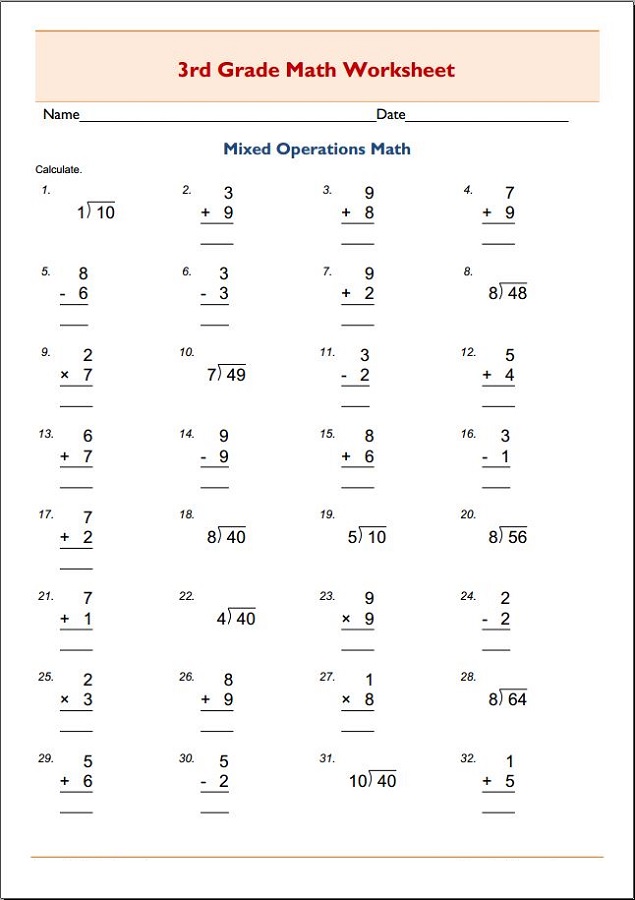 fun free 3rd grade math worksheets thekidsworksheet - free 3rd grade ...