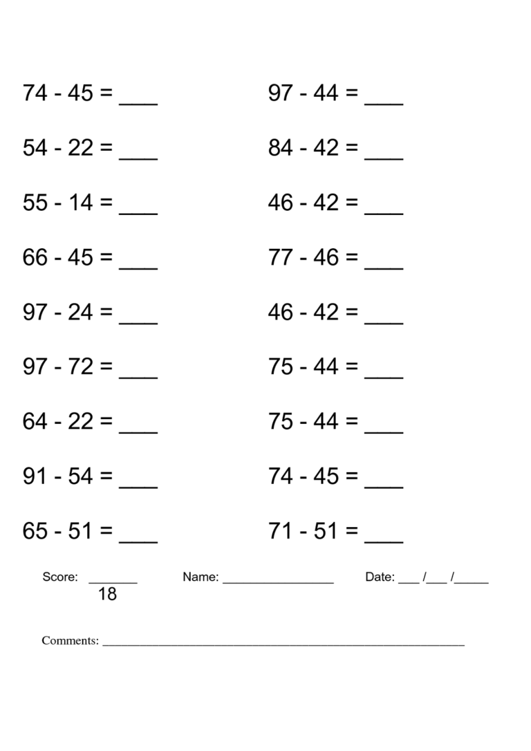 Free Printable Math Worksheets For Teachers