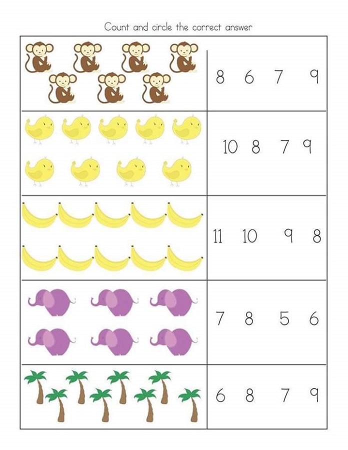 printable kindergarten worksheets mixed