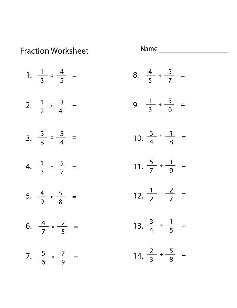 fraction-division-worksheets