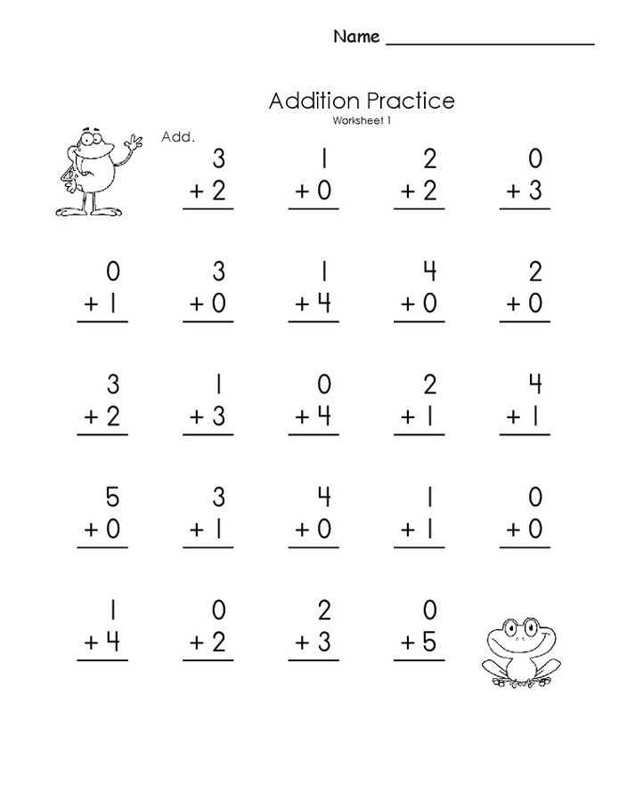 free printable math worksheets for kindergarten