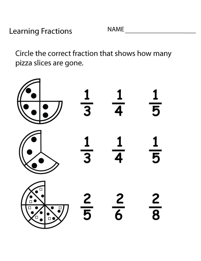 Free Math Worksheets For 3rd Grade Fractions