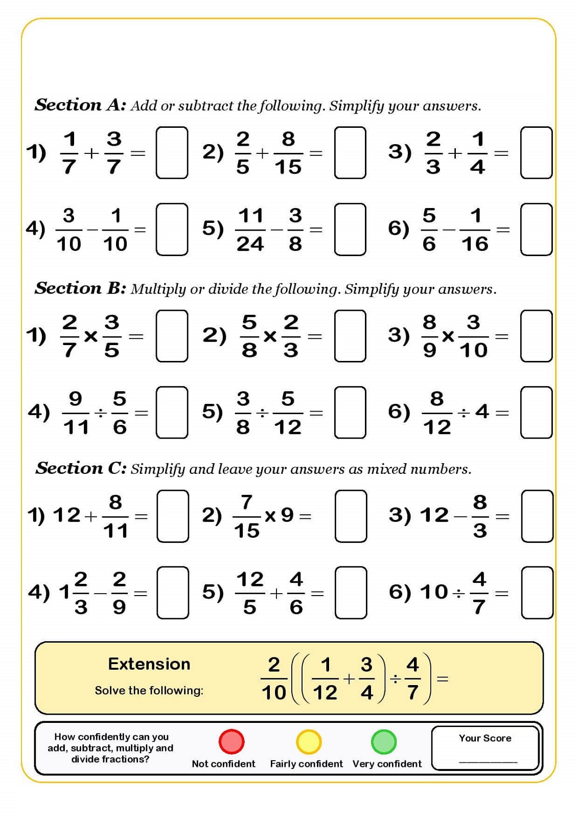 Ks3 Year 7 Maths Worksheets Free