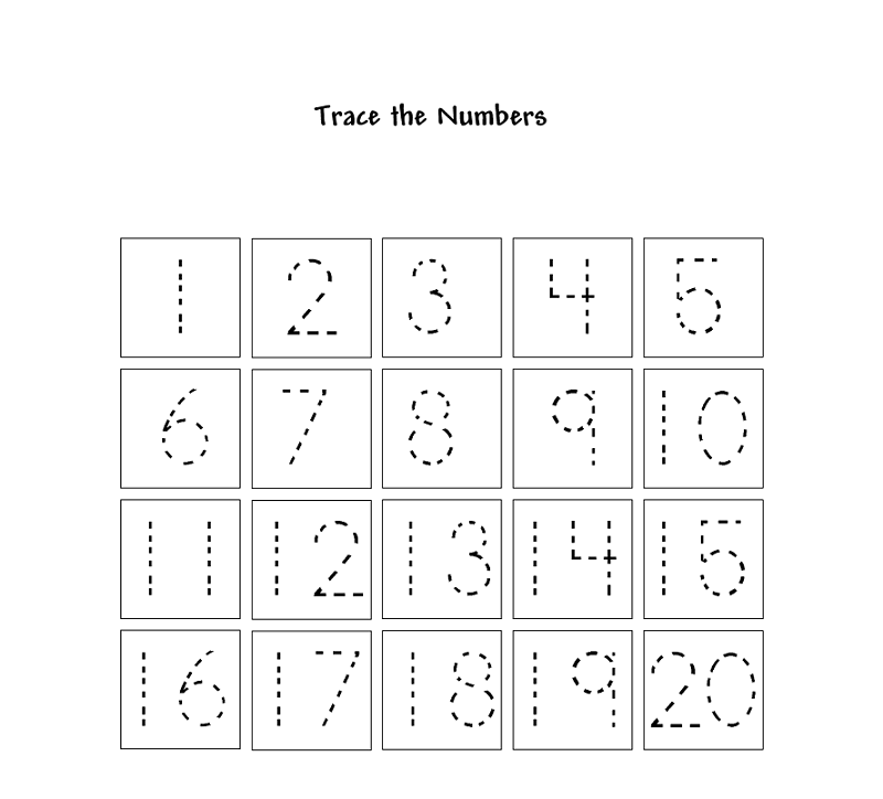 Traceable Numbers Worksheets Activity Shelter