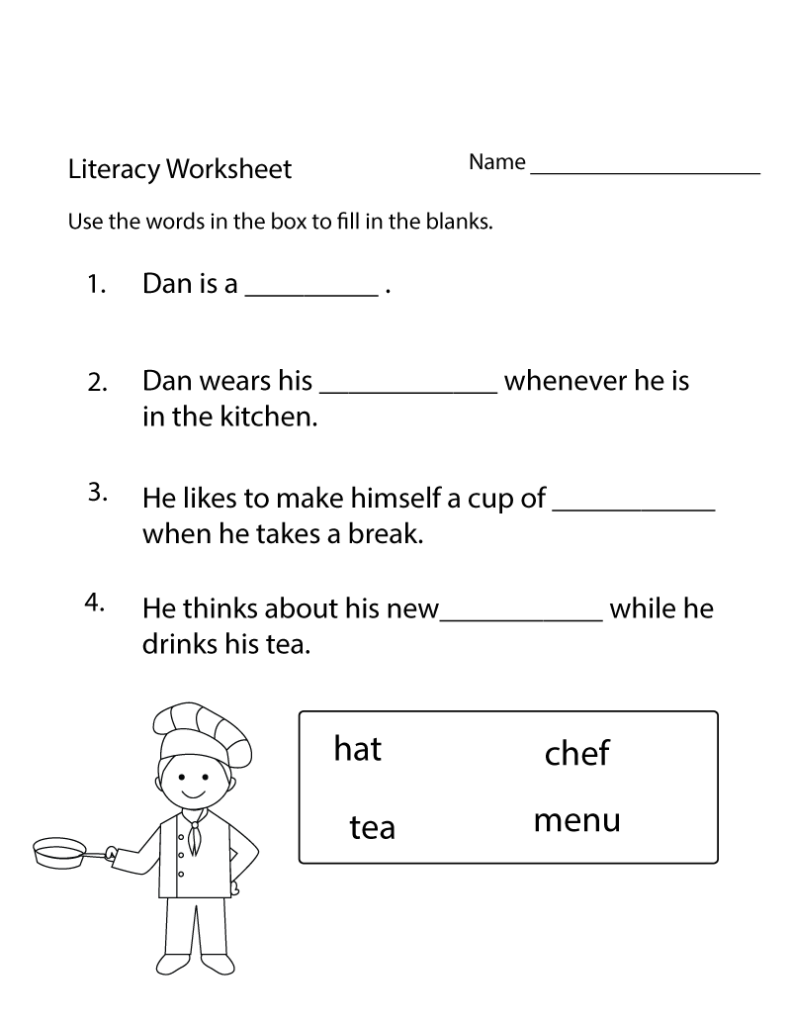 Literacy Worksheets | Activity Shelter