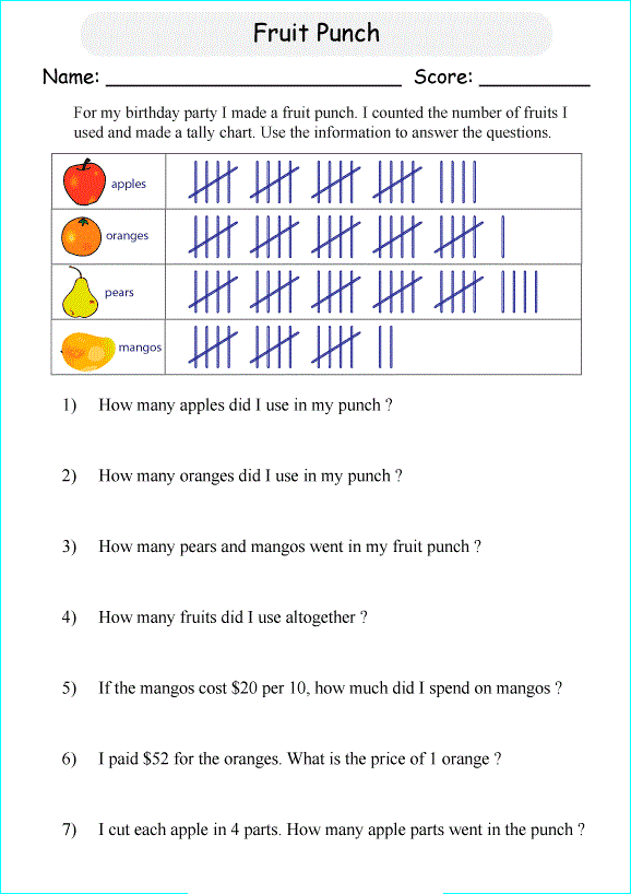 Tally Chart Worksheets Tally Marks Worksheets K5 Learning BOOKSNOMES