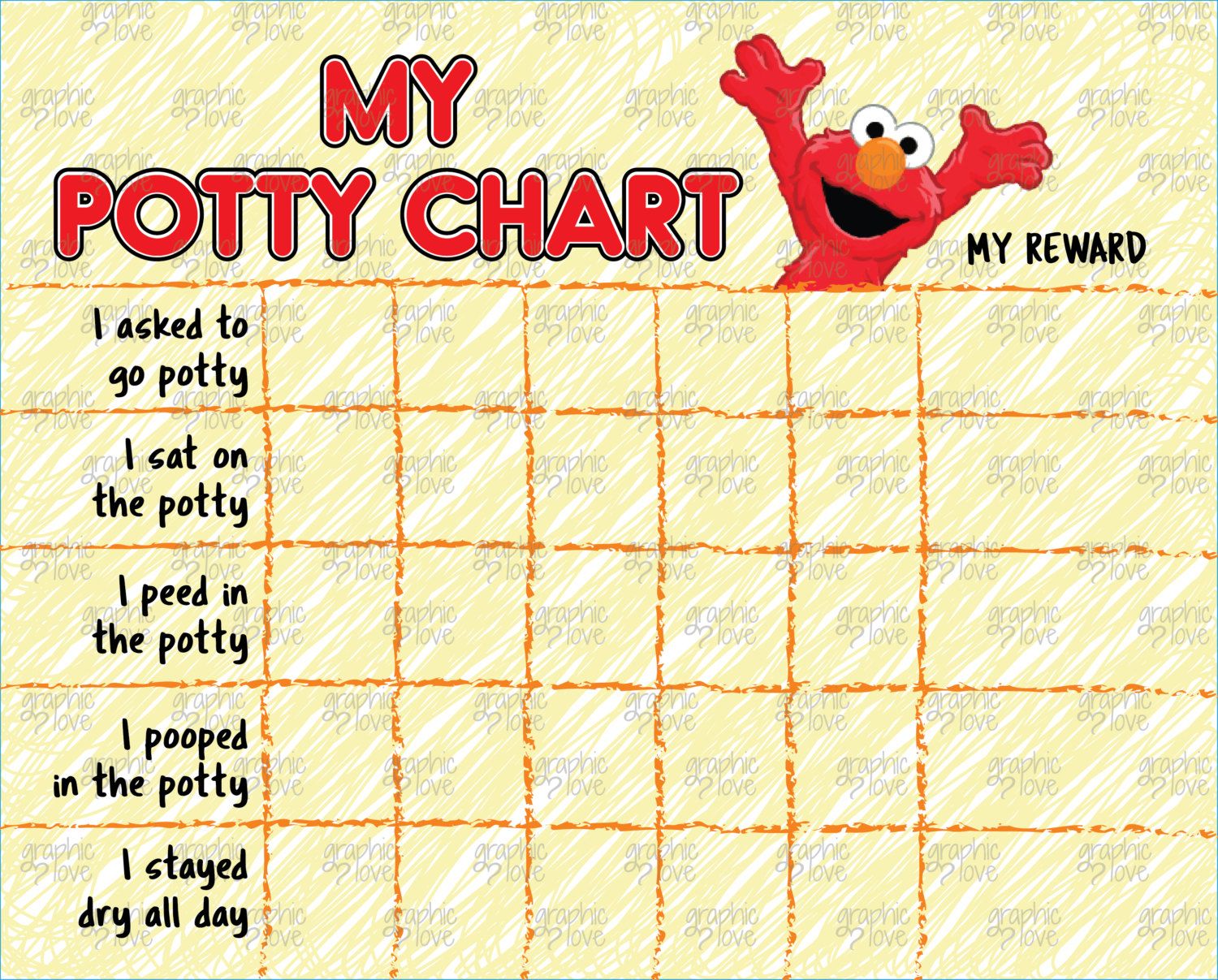 Potty Reward Charts Template Activity Shelter