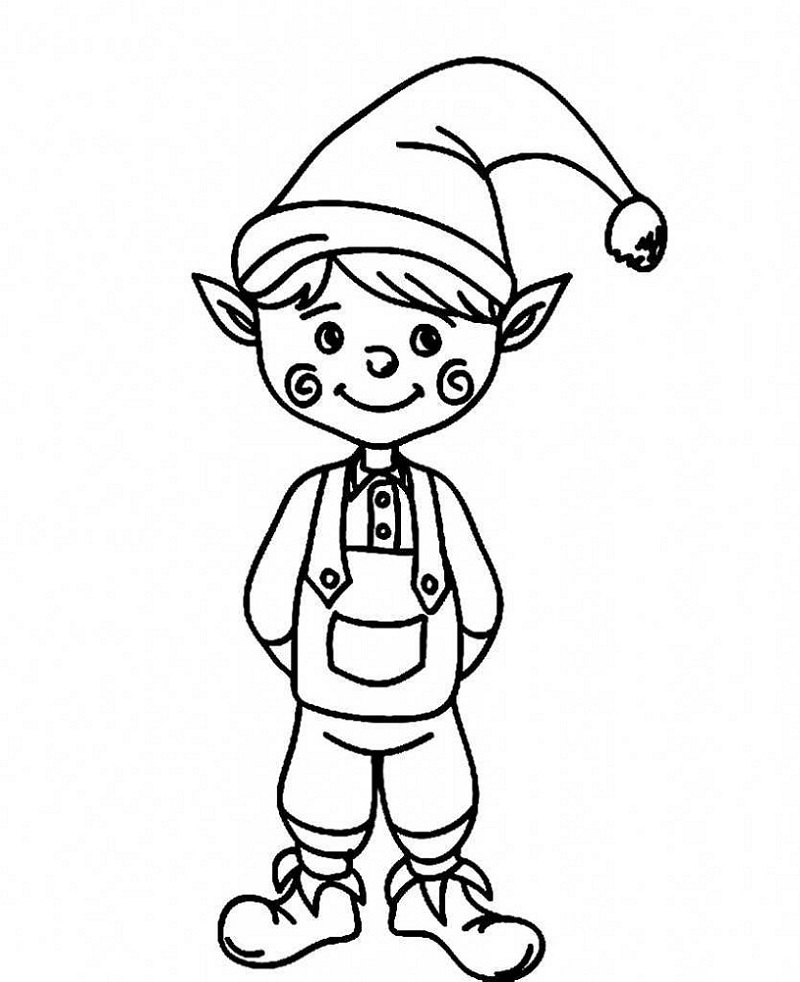 free elf pictures to color coloring pages