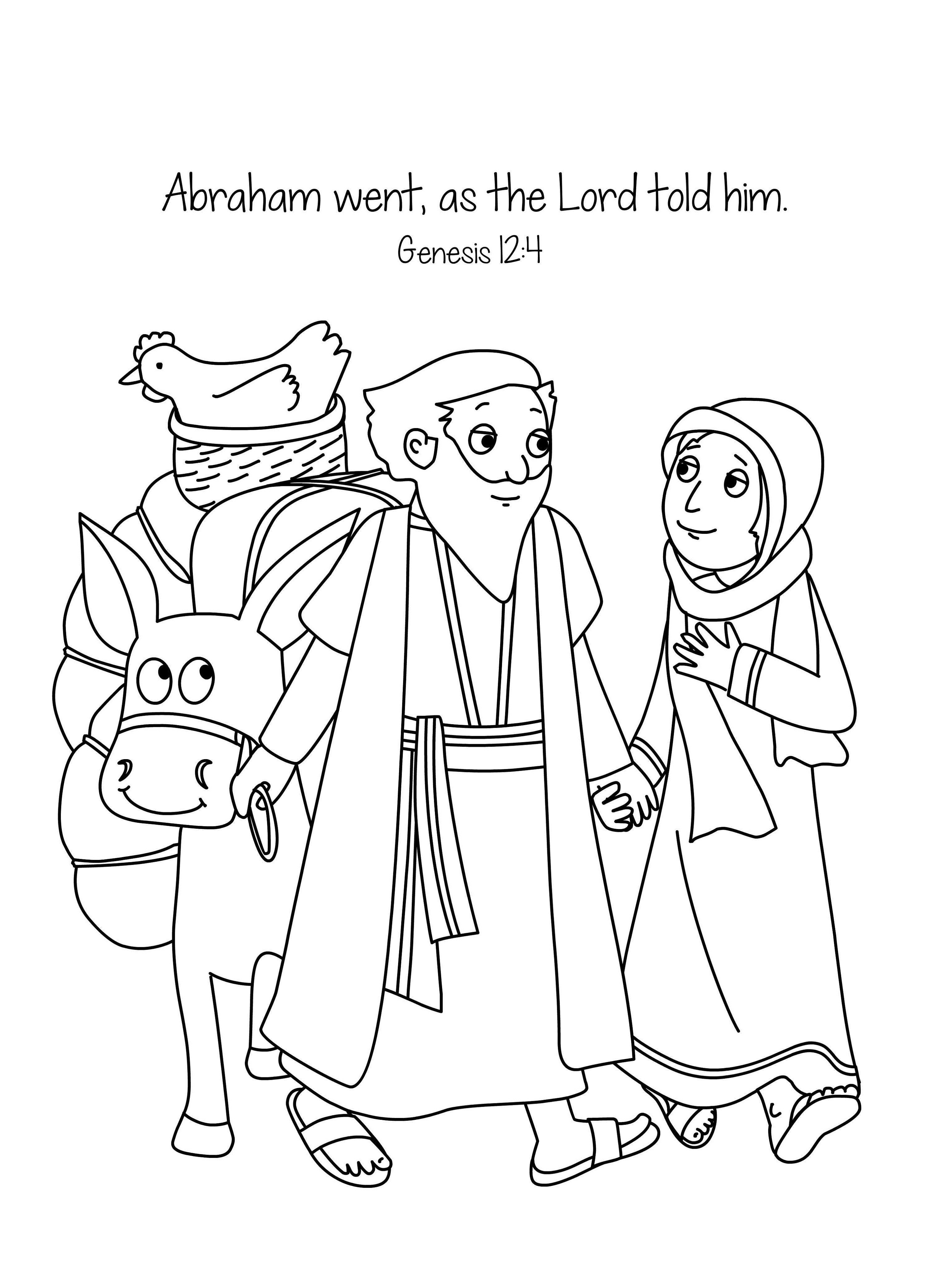 Abraham Bible Story Coloring Pages